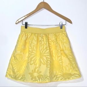 Lily Pulitzer Yellow Floral Mini Skirt SZ 2